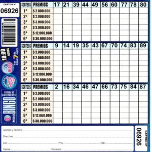 3 MINI Bingo TALLERES - Cartón 6926