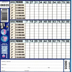 3 MINI Bingo TALLERES - Cartón 6935