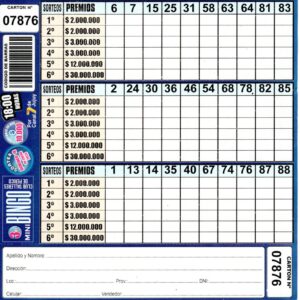 3 MINI Bingo TALLERES - Cartón 7876