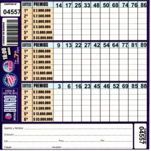 4 MINI Bingo TALLERES - Cartón 4557