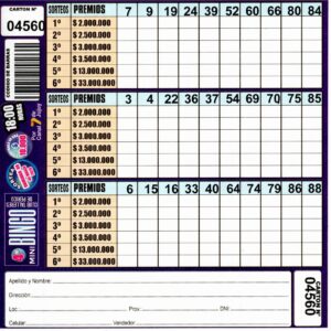 4 MINI Bingo TALLERES - Cartón 4560