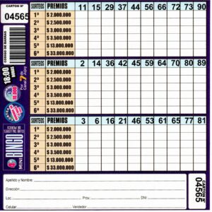 4 MINI Bingo TALLERES - Cartón 4565