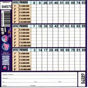 4 MINI Bingo TALLERES - Cartón 4570