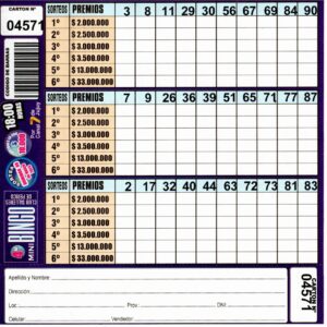 4 MINI Bingo TALLERES - Cartón 4571