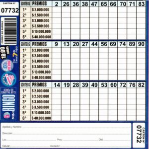 5 MINI Bingo TALLERES - Cartón 7732