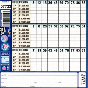 5 MINI Bingo TALLERES - Cartón 7733