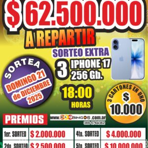 5 MINI Bingo ZAPLA - Cartón 16677