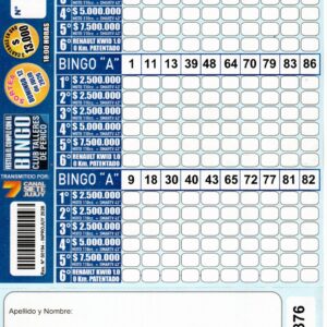 6 MINI Bingo TALLERES - Cartón 19376