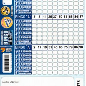 6 MINI Bingo TALLERES - Cartón 19378