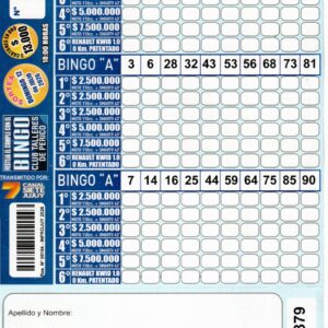 6 MINI Bingo TALLERES - Cartón 19379