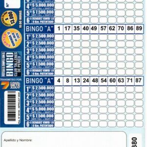 6 MINI Bingo TALLERES - Cartón 19380