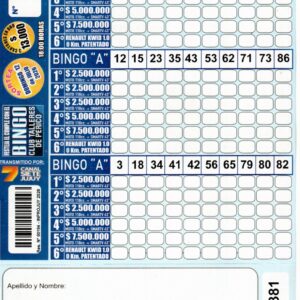 6 MINI Bingo TALLERES - Cartón 19381