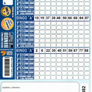 6 MINI Bingo TALLERES - Cartón 19382