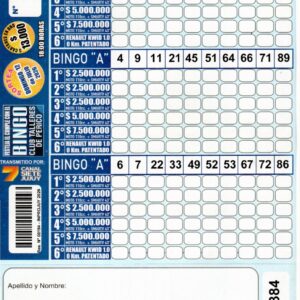 6 MINI Bingo TALLERES - Cartón 19384