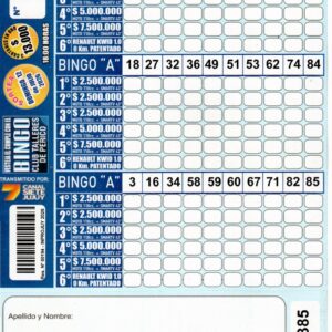 6 MINI Bingo TALLERES - Cartón 19385