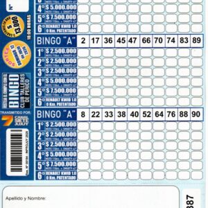 6 MINI Bingo TALLERES - Cartón 19387