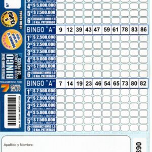 6 MINI Bingo TALLERES - Cartón 19390