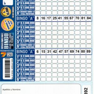 6 MINI Bingo TALLERES - Cartón 19392