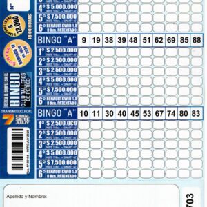 6 MINI Bingo TALLERES - Cartón 4703