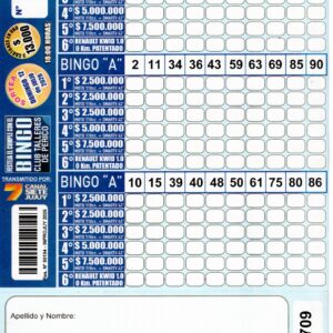 6 MINI Bingo TALLERES - Cartón 4709