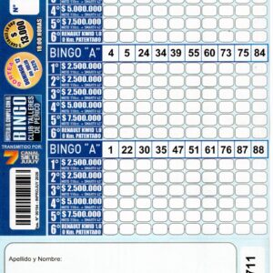 6 MINI Bingo TALLERES - Cartón 4711