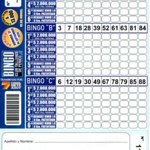 7 MINI Bingo TALLERES - Cartón 11461
