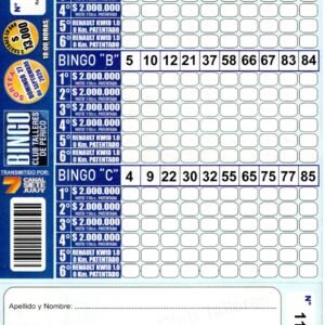 7 MINI Bingo TALLERES - Cartón 11463