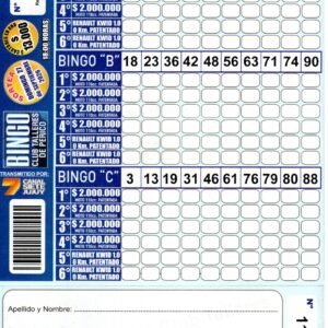 7 MINI Bingo TALLERES - Cartón 11464