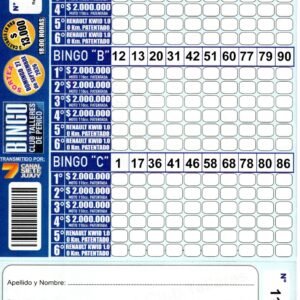 7 MINI Bingo TALLERES - Cartón 11468
