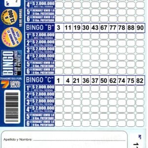 7 MINI Bingo TALLERES - Cartón 11474