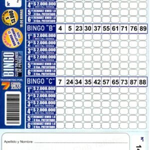 7 MINI Bingo TALLERES - Cartón 14228