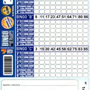 7 MINI Bingo TALLERES - Cartón 14231