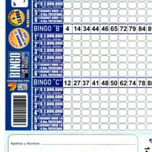 7 MINI Bingo TALLERES - Cartón 14237