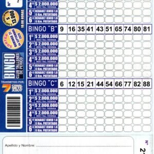 7 MINI Bingo TALLERES - Cartón 21976
