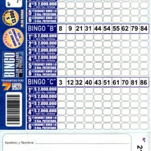 7 MINI Bingo TALLERES - Cartón 21977