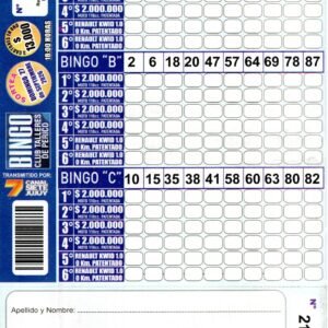 7 MINI Bingo TALLERES - Cartón 21978