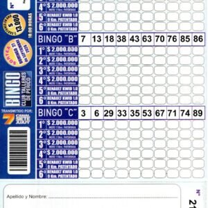7 MINI Bingo TALLERES - Cartón 21985