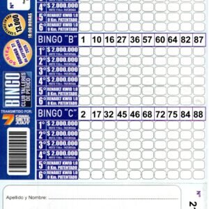 7 MINI Bingo TALLERES - Cartón 21986