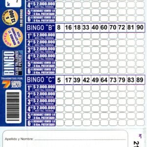 7 MINI Bingo TALLERES - Cartón 21987