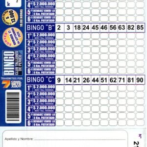 7 MINI Bingo TALLERES - Cartón 21990