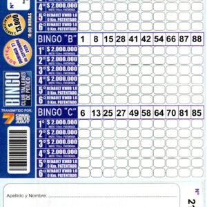 7 MINI Bingo TALLERES - Cartón 21997
