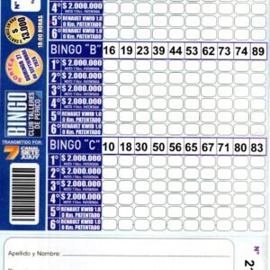 7 MINI Bingo TALLERES - Cartón 21998