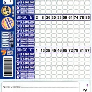 7 MINI Bingo TALLERES - Cartón 21999