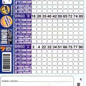 7 MINI Bingo TALLERES - Cartón 6206