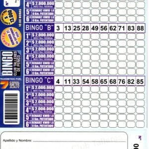 7 MINI Bingo TALLERES - Cartón 6213