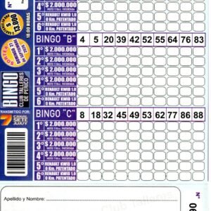 7 MINI Bingo TALLERES - Cartón 6215