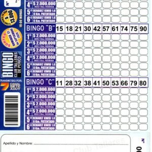7 MINI Bingo TALLERES - Cartón 6217