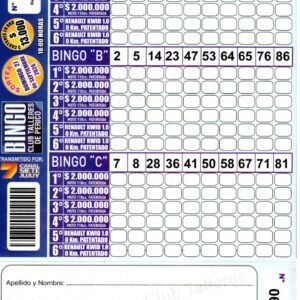 7 MINI Bingo TALLERES - Cartón 6220