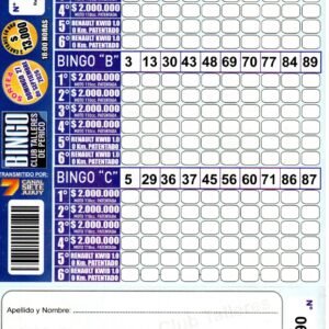 7 MINI Bingo TALLERES - Cartón 6222